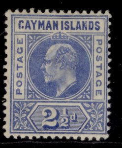 CAYMAN ISLANDS EDVII SG10, 2½d bright blue, M MINT. Cat £13.