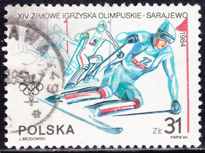 Poland 2622 Olympic Skiing 31zł 1984