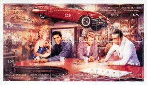 Touva 1995 'Hard Rock Cafe-MARILYN MONROE-Elvis-James Dean-Corvette Shlt(12) MNH