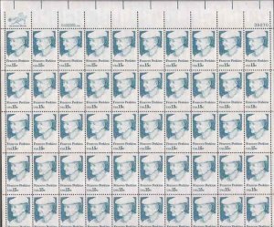 US Stamp 1980 15c Frances Perkins 1st Woman Cabinet Member 50 Stamp Sheet #1821