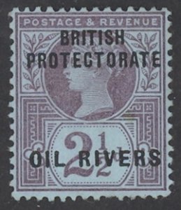 Niger Coast Protectorate Sc# 4 MH 1892 2½p overprints Queen Victoria