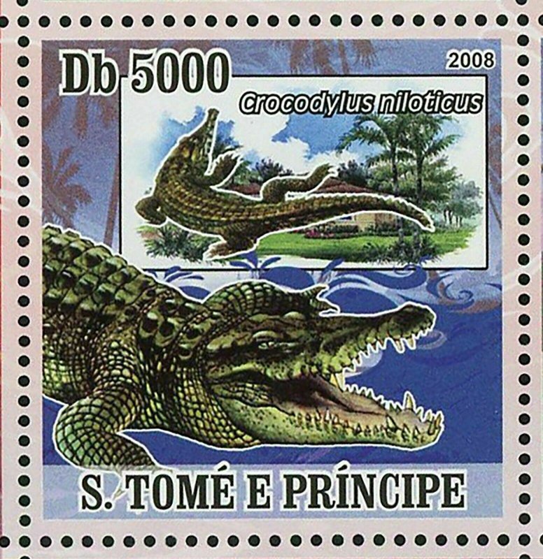 Crocodiles Stamp Caiman Crocodilus Crocodylus Acutus S/S MNH #3355-3358 