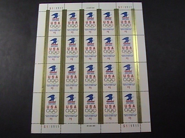 U.S.# 2539-MINT NEVER/HINGED--PANE OF 20---$1.00---OLYMPICS---1991