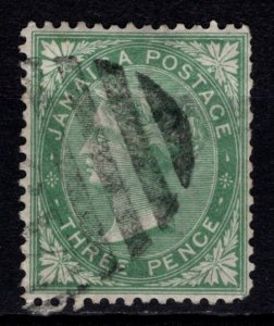 Jamaica 1870-83 Victoria Def., 3d green [Used]