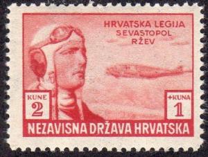 Croatia B34 - Mint-NH - Flier at Sevastopol (cv $0.40)