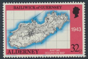 Alderney  SG A40  SC# 40   Bastides Maps MNH  see scan