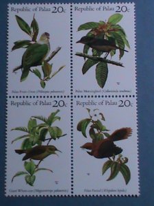 PALAU-1983 SC#8a -COLORFUL,BEAUTIFUL LOVELY BIRDS OF PALAU MNH BLOCK VERY FINE