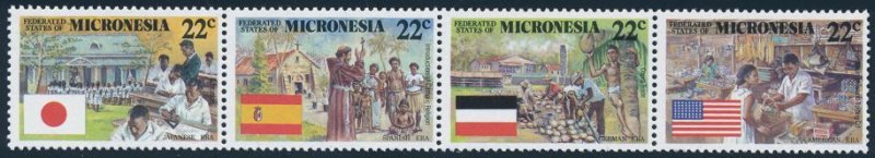 Micronesia sc# 62a MNH (Setenant strip of 4 59-62) - Colonial Eras