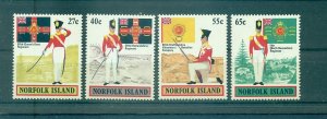 Norfolk Is. - Sc# 302-5. 1982 Military Uniforms. MNH $2.25.