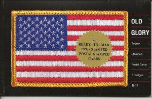 US Scott #UX394a, Pack of 20 Picture Postcards 2003 Old Glory