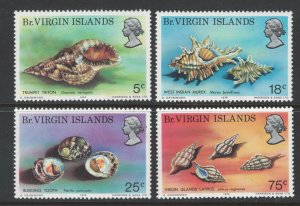Virgin Islands 1974 Sea Shells Scott # 274 - 277 MNH