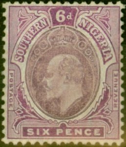 Southern Nigeria 1909 6d Dull Purple & Purple SG39 Fine MM