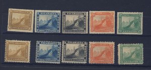 26x Nicaragua Stamps #3 to #12 & #13 to #28 Mostly Mint Guide value = $118.00