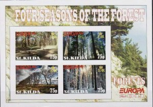 ST. KILDA - 2011 - Europa,  Forests - Imp 4v Sheet -M N H-Private Issue