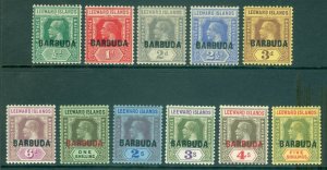 SG 1-11 Barbuda 1922. ½d to 5/-. A fine fresh lightly mounted mint set CAT £150