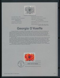 USPS 1996 SOUVENIR PAGE 32c GEORGIA OKEEFFE