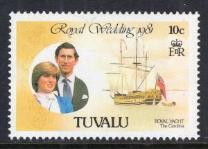 Tuvalu 157 Royal Wedding Ship MNH VF