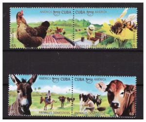 2018 AMERICA UPAEP Domestic animals 4 v MNH