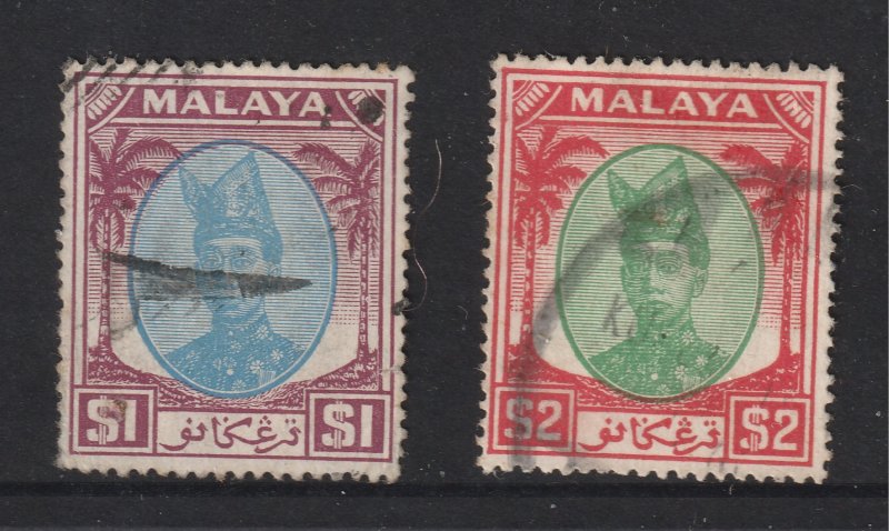 Trengganu x 2 used $1 & $2 from the 1949 set