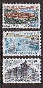 Luxembourg   #503-505  MNH 1971   artificial lake, water treatment ARBED