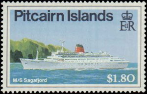 Pitcairn Islands #350-353, Complete Set(4), 1991, Ships, Never Hinged