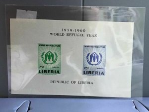 Liberia 1959-1960 World Refugee Year  imperf   MNH  stamps sheet R26846