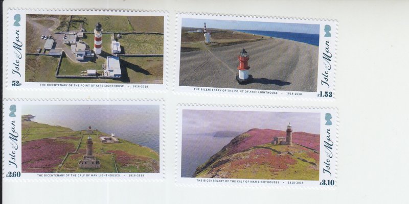 2018  Isle of Man Lighthouses (4) (Scott 1982-85) MNH