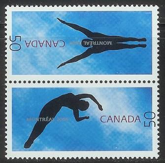 CANADA 2005 ,XI Fina World MNH Pair  # 2114a