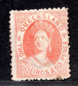 AUSTRALIA QUEENSLAND S.C. 121 2 SH. 6 PENCE PERF 12 C.V. $160