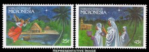 Micronesia Scott 104-105 Mint never hinged.