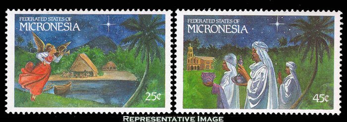 Micronesia Scott 104-105 Mint never hinged.