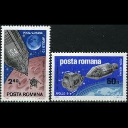 ROMANIA 1969 - Scott# C173-4 US Space Set of 2 NH