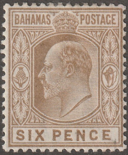 Bahamas stamp, Scott#49, used, hinged,  perf 13.50x14.00,  #B-17