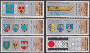 YEMEN, PEOPLE's DEM REP # M669-74 - MNH CPL SET of 6 DIFF 1960 CORTINA OLYMPICS