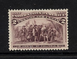 SCOTT 231 1893 2 CENT COLUMBIAN EXPOSITION ISSUE MNH OG VF CAT $31!