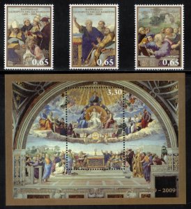 VATICAN CITY 2009 Disputation of the Holy Sacrament; Scott 1422-25; MNH