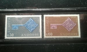 Andorra (French) #182-183 MNH europa e196.4527