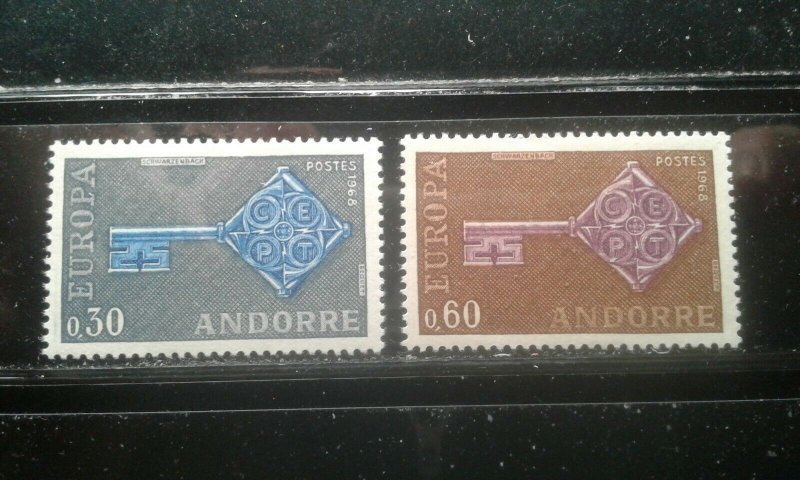 Andorra (French) #182-183 MNH europa e196.4527