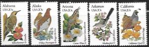 US 1953A - 2002A Birds & Flowers - Fifty stamps MNH