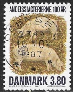 DENMARK 1987 Danish Cooperative Bacon Factories PIGS Issue Sc 841 VFU