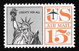 C63 15 cents Liberty Stamp Mint OG NH EGRADED XF 92