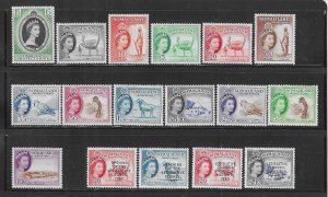 SOMALILAND PROTECTORATE SCOTT #127-143 1953-1960 QEII SETS- MINT XXXLIGHT HINGED