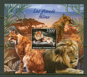 Central African Republic 2019: Large Cats  souvenir sheet mint nh