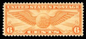 # C19 MINT NEVER HINGED P.S.E. GRADE 80 WINGED GLOBE     ...