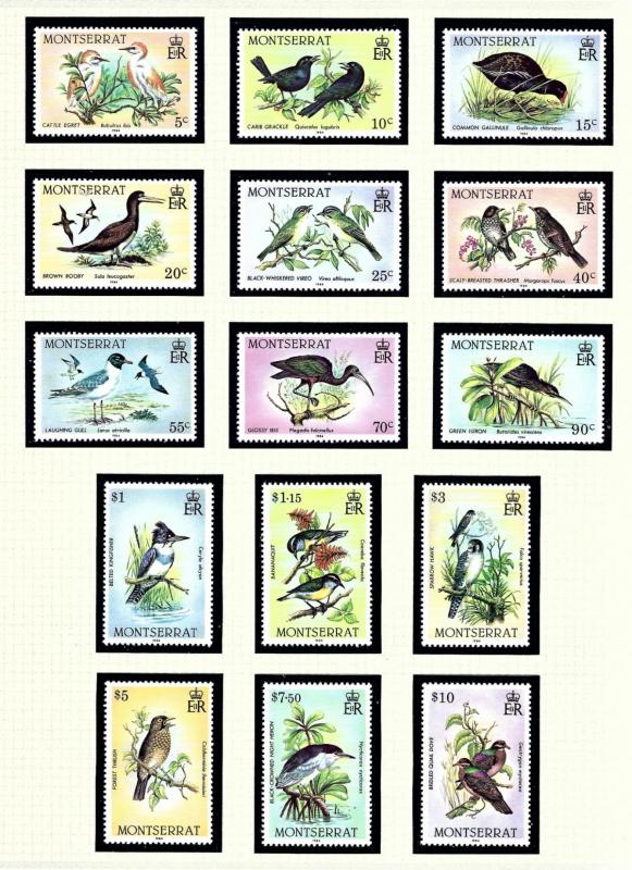 Montserrat 524-35 MNH 1984 Birds Definitive Set