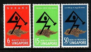 Singapore-Sc#83-5- id12-unused hinged set-Maps-1968-