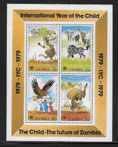 Zambia 199a IYC International Year of the Child s.s. MNH c.v. $2.50