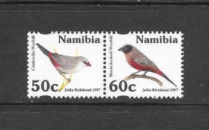 BIRDS - NAMIBIA #834-5  MNH