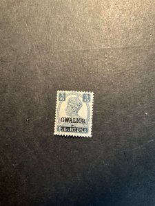 Stamps Indian States Gwalior Scott #100 never hinged