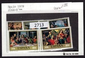 $1 World MNH Stamps (2713) Spain Scott 2164-2169, Art Christmas, set of 6